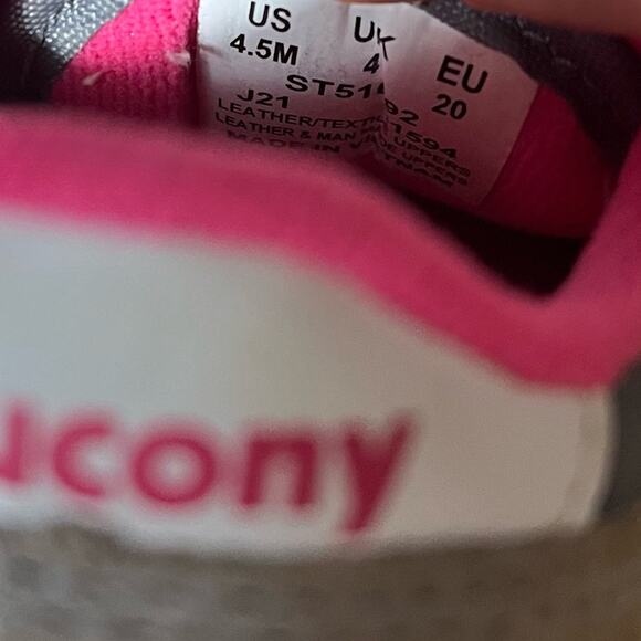 Saucony Gray Jazz‎ Hook And Loop Sneakers Size 4.5 - Picture 9 of 10